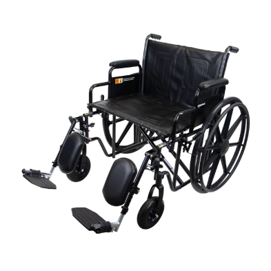 Bariatric Wheelchair with Desk Arm & Elevating Leg Rest – 22" & 24" Seat Options, 500 lb Weight Capacity