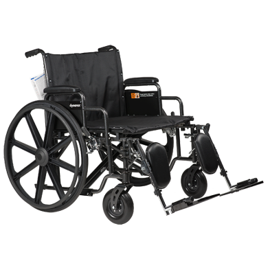 Bariatric HD Wheelchair with Elevating Leg Rest – Available in 26" 28" 30" and 32" Seat Widths