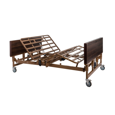 Bariatric HD Full Electric Homecare Bed with Half Rail and Foam Mattress (48" and 54" Options)
