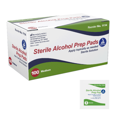 Sterile Alcohol Prep Pads – 70% Isopropyl Alcohol for Skin Cleansing (Medium & Large Sizes)