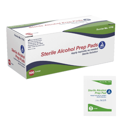 Sterile Alcohol Prep Pads – 70% Isopropyl Alcohol for Skin Cleansing (Medium & Large Sizes)