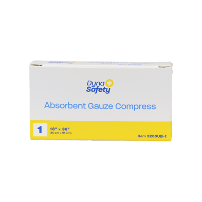 DynaSafety Absorbent Gauze Compresses - Highly Absorbent Cotton for Wound Healing