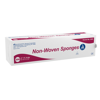 Dynarex Non-Sterile Non-Woven Sponges – Absorbent for Wound Care