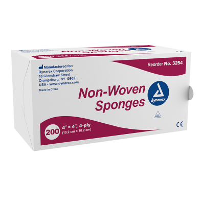 Dynarex Non-Sterile Non-Woven Sponges – Absorbent for Wound Care