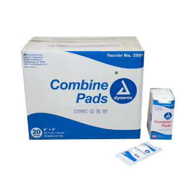 Sterile Combine Pads – High Absorbency for Heavy-Draining Wounds (Multiple Sizes)