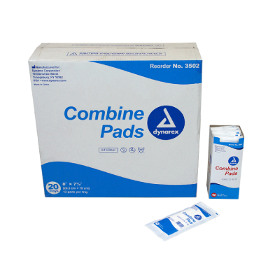 Sterile Combine Pads – High Absorbency for Heavy-Draining Wounds (Multiple Sizes)