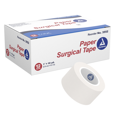 Dynarex Paper Surgical Tape – Breathable, Strong Adhesion (Multiple Sizes)