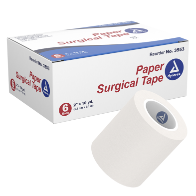 Dynarex Paper Surgical Tape – Breathable, Strong Adhesion (Multiple Sizes)