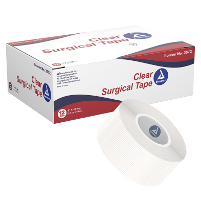 Dynarex Clear Surgical Tape – Premium Transparent, Waterproof, and Breathable – Available in Multiple Sizes