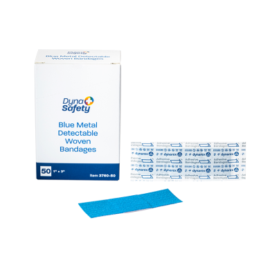 DynaSafety Blue Metal Detectable Woven Bandages – Premium Quality, Sterile, 1” x 3”