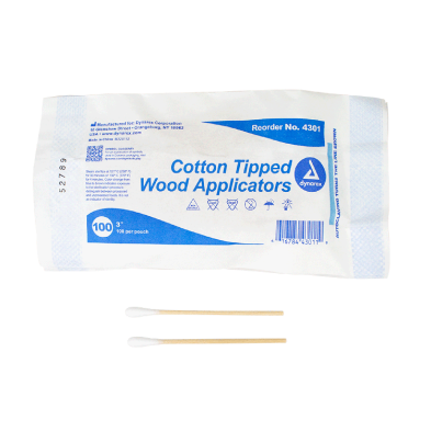 Dynarex Cotton Tipped Wood Applicators - Available in Sterile and Non-Sterile (3" and 6")