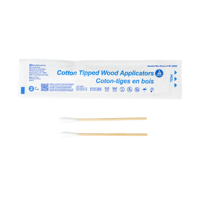 Dynarex Cotton Tipped Wood Applicators - Available in Sterile and Non-Sterile (3" and 6")