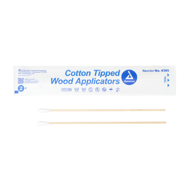 Dynarex Cotton Tipped Wood Applicators - Available in Sterile and Non-Sterile (3" and 6")