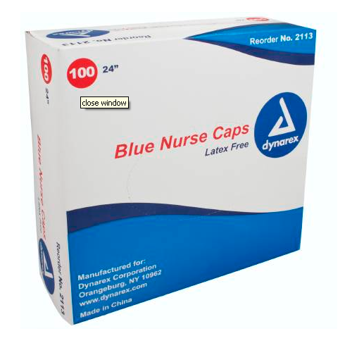 Blue Surgical Caps 24 Box of 100 for Medical Use