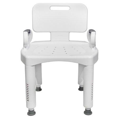 Bath Bench McKesson Removable Arm Rail Plastic Frame Removable Back 21-1/4 Inch Seat Width | Medical Source.