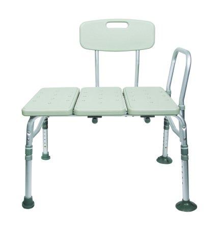 McKesson Knocked Down Bath Transfer Bench Removable Arm Rail 17-1/2 to 22-1/2 Inch Seat Height 400 lbs. Weight Capacity | Medical Source.