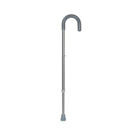 Round Handle Cane McKesson Aluminum 29-3/4 to 38-3/4 Inch Height Chrome | Medical Source.