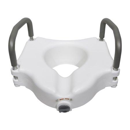 Raised Toilet Seat McKesson 5 Inch Height White 300 lbs. Weight Capacity | Medical Source.