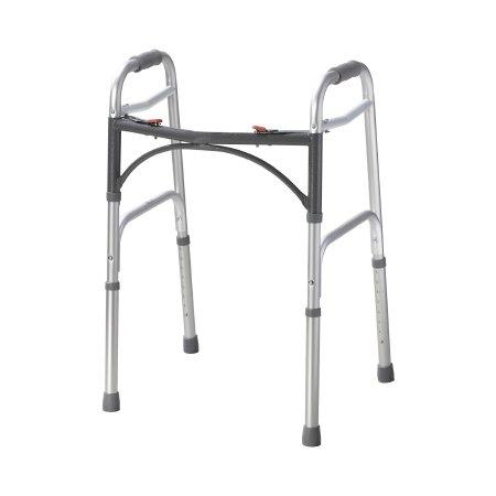 Folding Walker Adjustable Height McKesson Aluminum Frame 350 lbs. Weight Capacity 25 to 32 Inch Height | Medical Source.