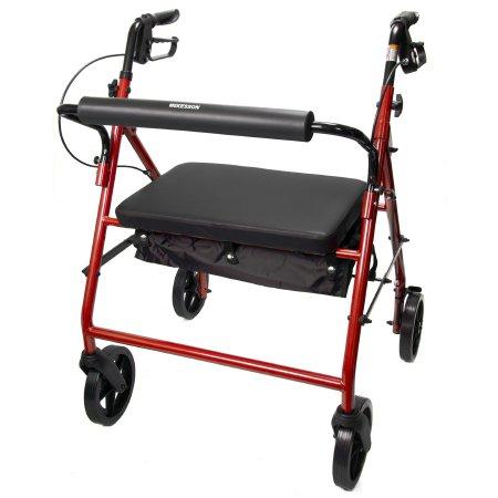 Load image into Gallery viewer, Bariatric 4 Wheel Rollator McKesson Blue Folding Steel Frame | Medical Source.
