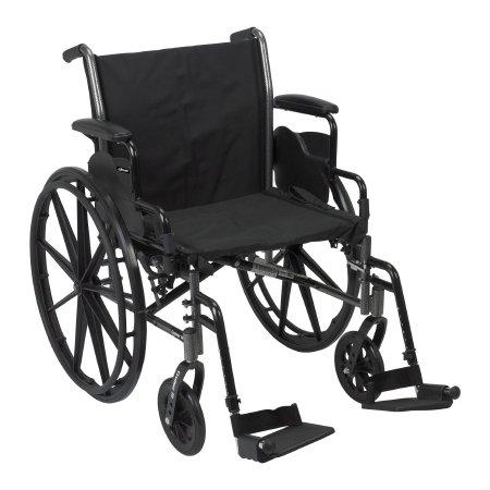 Lightweight Wheelchair McKesson Dual Axle Desk Length Arm Flip Back / Removable Padded Arm Style Composite Mag Wheel Black Upholstery 20 Inch Seat Width 300 lbs. Weight Capacity | Medical Source.