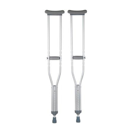 Underarm Crutches McKesson Aluminum Frame Adult 350 lbs. Weight Capacity Push Button / Wing Nut Adjustment | Medical Source.