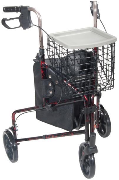 Drive Deluxe 3 Wheel Aluminum Rollator, 7.5" Casters | Medical Source.