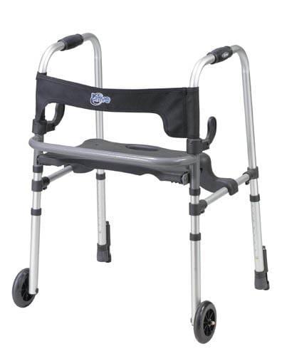 Clever-Lite Walker w/Seat & Push-Down Brakes | Medical Source.