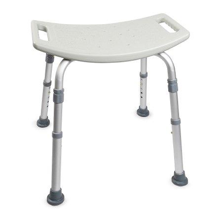 Bath Bench McKesson Fixed Handle Aluminum Frame Without Backrest 19-1/4 Inch Seat Width | Medical Source.