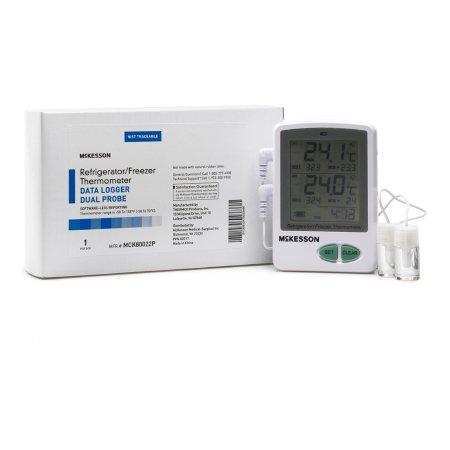 Datalogging Refrigerator / Freezer Thermometer McKesson Fahrenheit / Celsius Flip-out Stand Battery Operated | Medical Source.