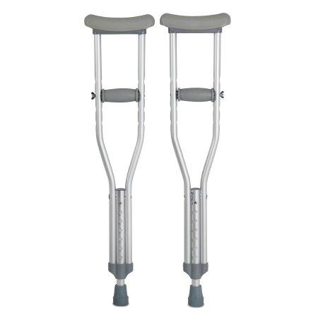 Underarm Crutches McKesson Aluminum Frame Child 175 lbs. Weight Capacity Push Button / Wing Nut Adjustment | Medical Source.