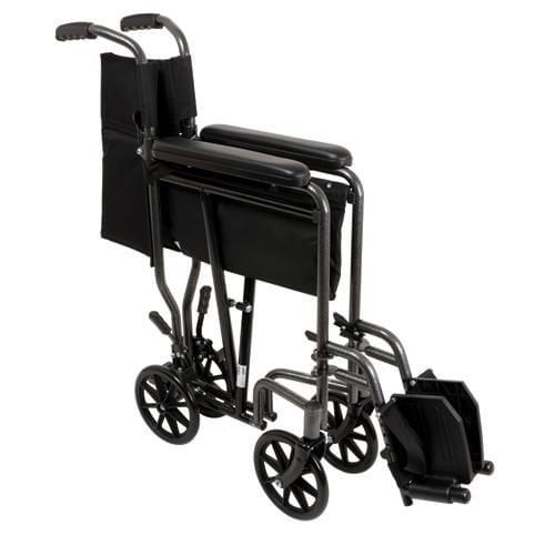ProBasics Silver Vein 19" Steel Transport Wheelchair | Medical Source.