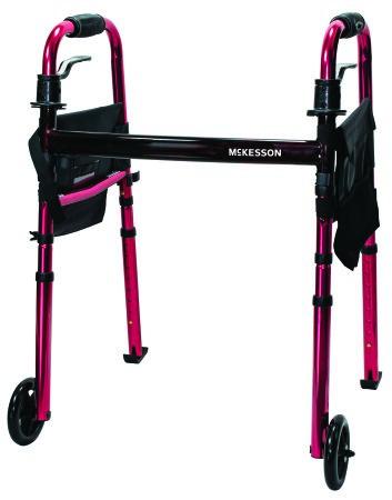 Travel Walker Adjustable Height McKesson Aluminum Frame 300 lbs. Weight Capacity 29-1/2 to 37 Inch Height | Medical Source.