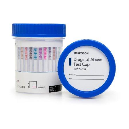 Drugs of Abuse Test McKesson 12-Drug Panel with Adulterants AMP, BAR, BZO, COC, mAMP/MET, MDMA, MOP300, MTD, OXY, PCP, TCA, THC (OX, pH, SG) Urine Sample 25 Tests | Medical Source.