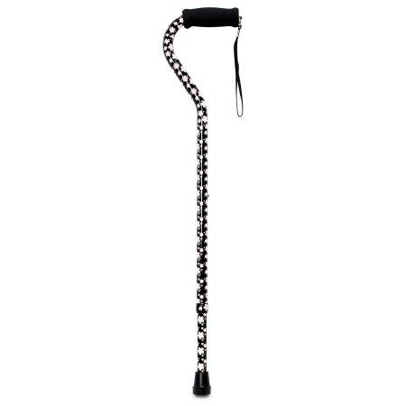 Offset Cane McKesson Aluminum 30 to 39 Inch Height Pink Floral | Medical Source.