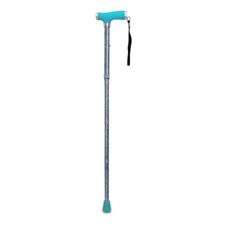 Folding Cane McKesson Aluminum 33 to 37 Inch Height Celebration Print | Medical Source.
