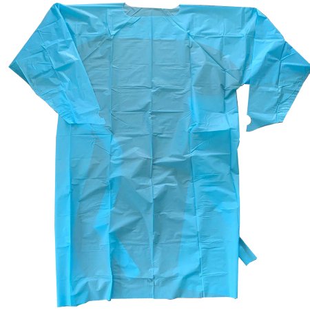 Over-the-Head Protective Procedure Gown One Size Fits Most Blue NonSterile AAMI Level 2 Disposable | Medical Source.