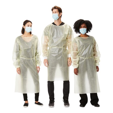 Protective Procedure Gown One Size Fits Most Yellow NonSterile Disposable | Medical Source.
