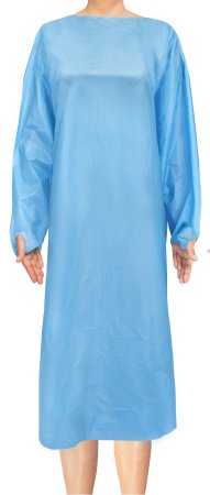 Over-the-Head Protective Procedure Gown McKesson One Size Fits Most Blue NonSterile AAMI Level 2 Disposable | Medical Source.