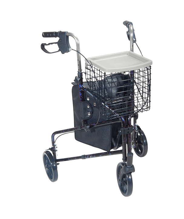 Drive Deluxe 3 Wheel Aluminum Rollator, 7.5" Casters | Medical Source.