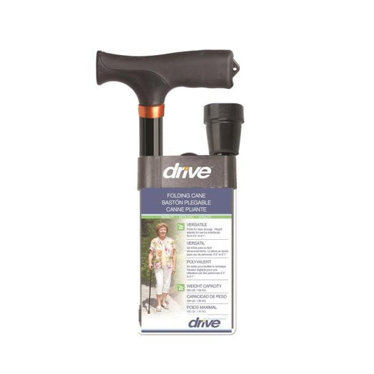 Aluminum Folding Cane, Soft Handle | Medical Source.