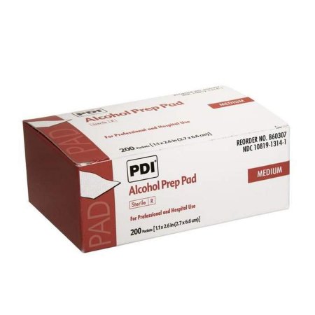 Alcohol Prep Pad PDI® 70% Strength Isopropyl Alcohol Individual Packet Medium Sterile | Medical Source.