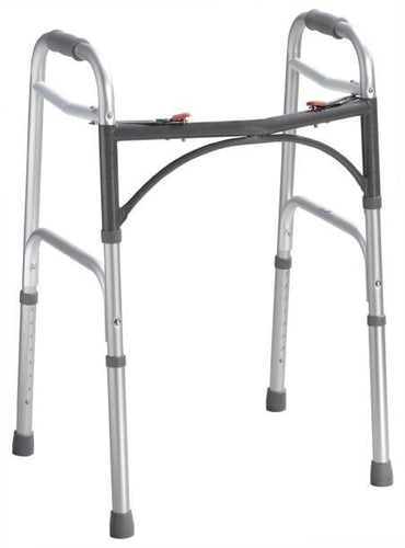 Deluxe Folding Walker, Two Button | Medical Source.
