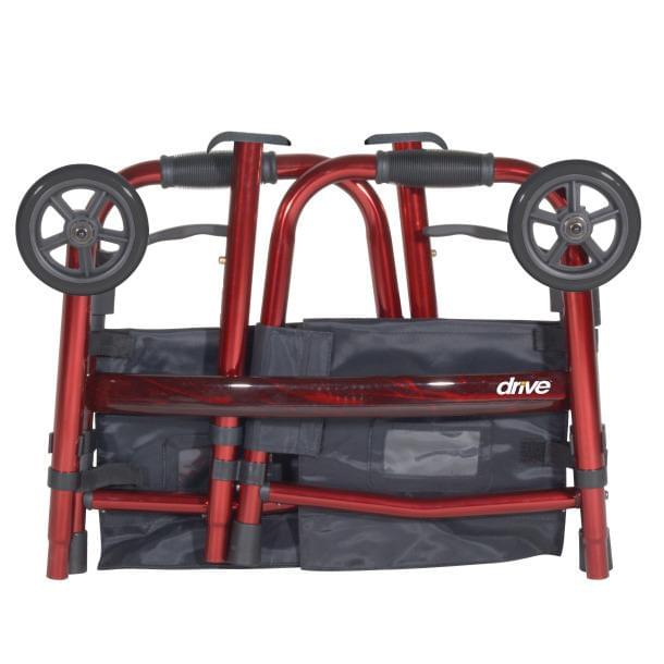 Deluxe Folding Travel Walker with 5" Wheels | Medical Source.