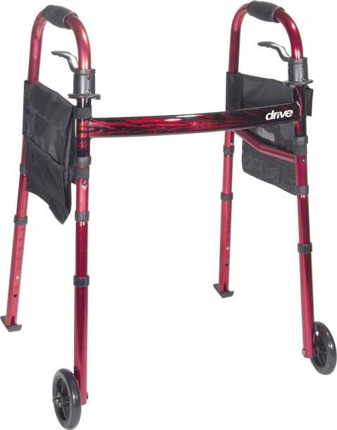 Deluxe Folding Travel Walker with 5" Wheels | Medical Source.