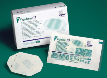 Transparent Film Dressing 3M™ Tegaderm™ HP Rectangle 4 X 4-3/4 Inch Frame Style Delivery With Label Sterile | Medical Source.