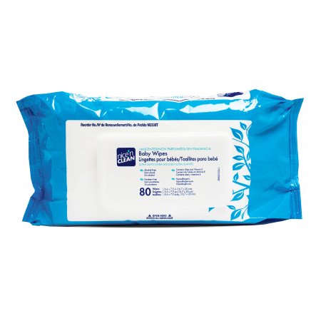 Baby Wipe Nice'n Clean® Soft Pack Aloe / Vitamin E / Chamomile Unscented 80 Count | Medical Source.