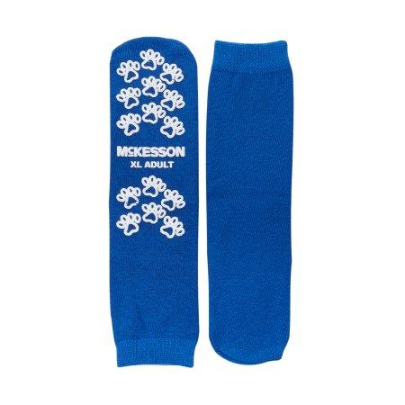 Slipper Socks McKesson Terries™ X-Large Royal Blue Above the Ankle | Medical Source.