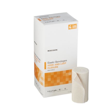 Elastic Bandage McKesson 4 Inch X 5 Yard Hook and Loop Closure NonSterile | Medical Source.