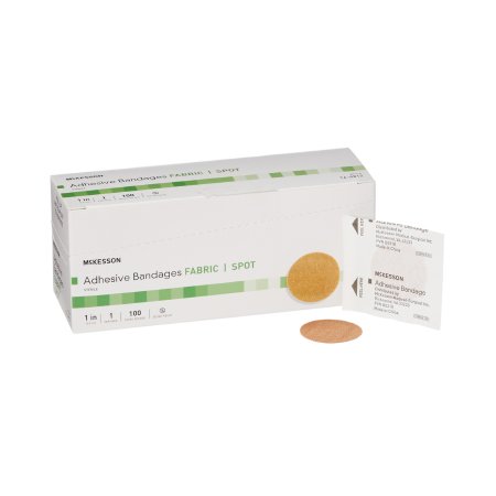 Adhesive Spot Bandage McKesson 1 Inch Fabric Round Tan Sterile | Medical Source.